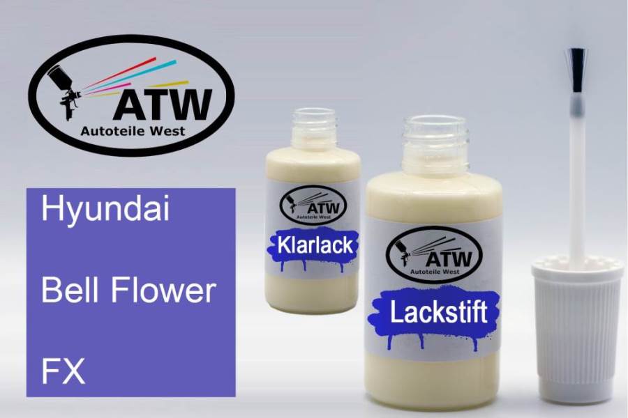 Hyundai, Bell Flower, FX: 20ml Lackstift + 20ml Klarlack - Set, von ATW Autoteile West.